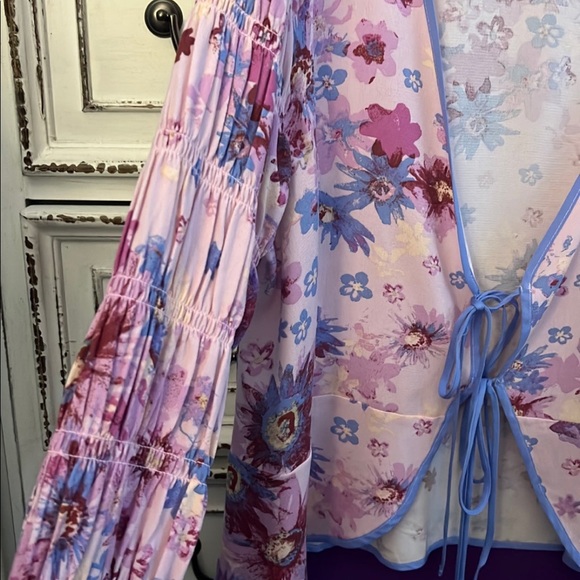 💜💗 💙Free People rushed long sleeve top bonus skirt Size Large - Picture 11 of 15